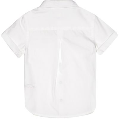 Mini boys white poplin shirt